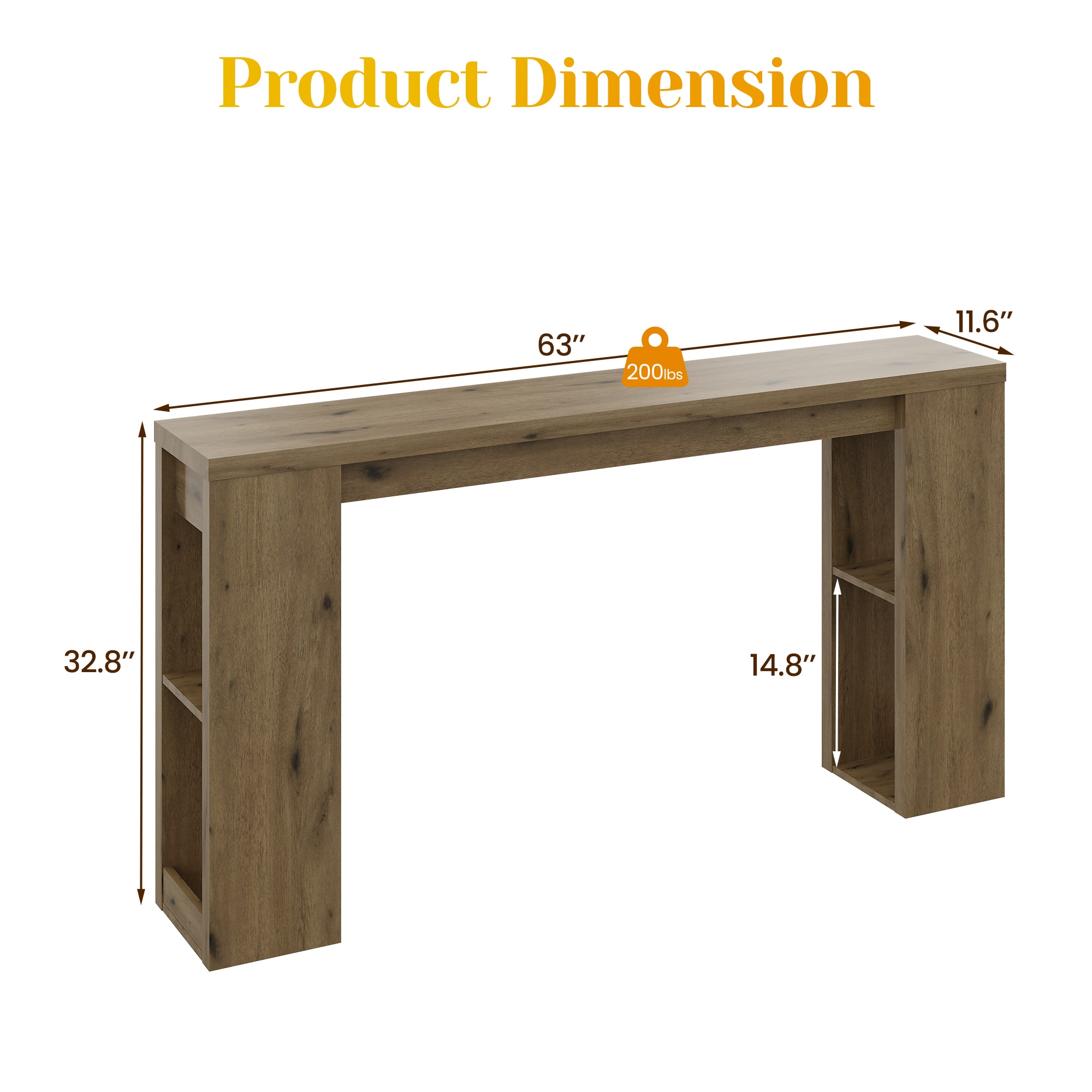 Long Wooden Console Table For Hallway Farmhouse Entryway Table_voghion.com